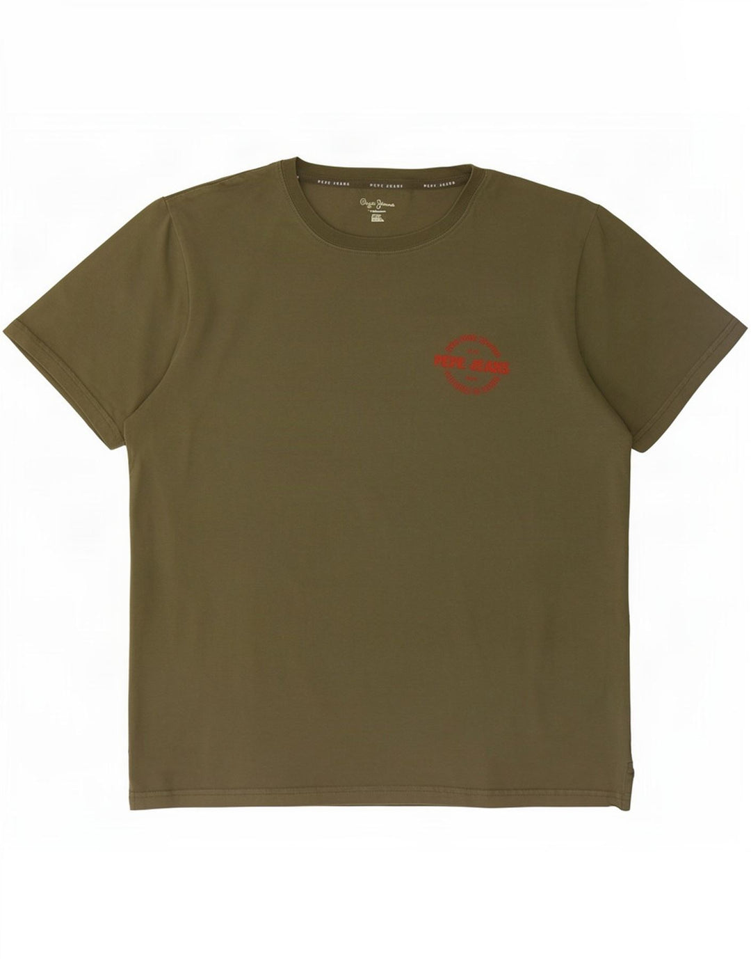 PEPE Jeans Tricou obișnuit pentru bărbați Top mare din bumbac kaki