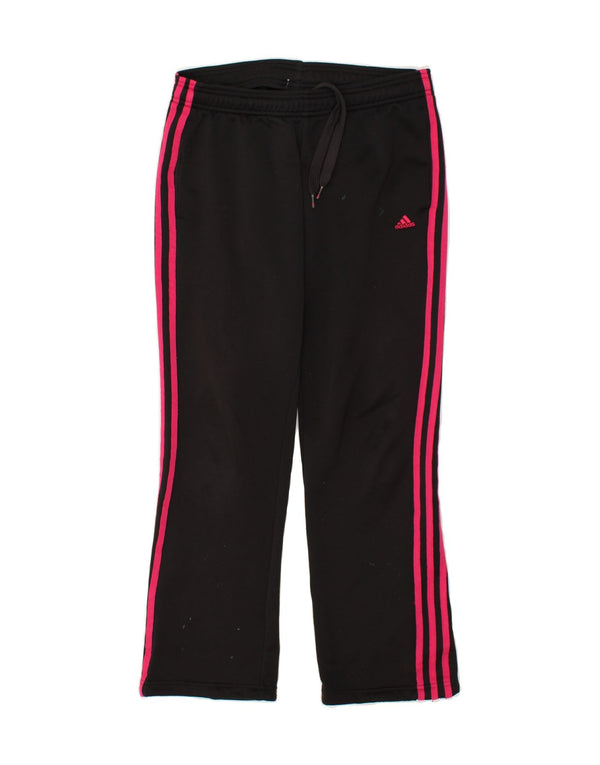 ADIDAS Womens Climalite Tracksuit Trousers UK 8/10 Small Black Polyester