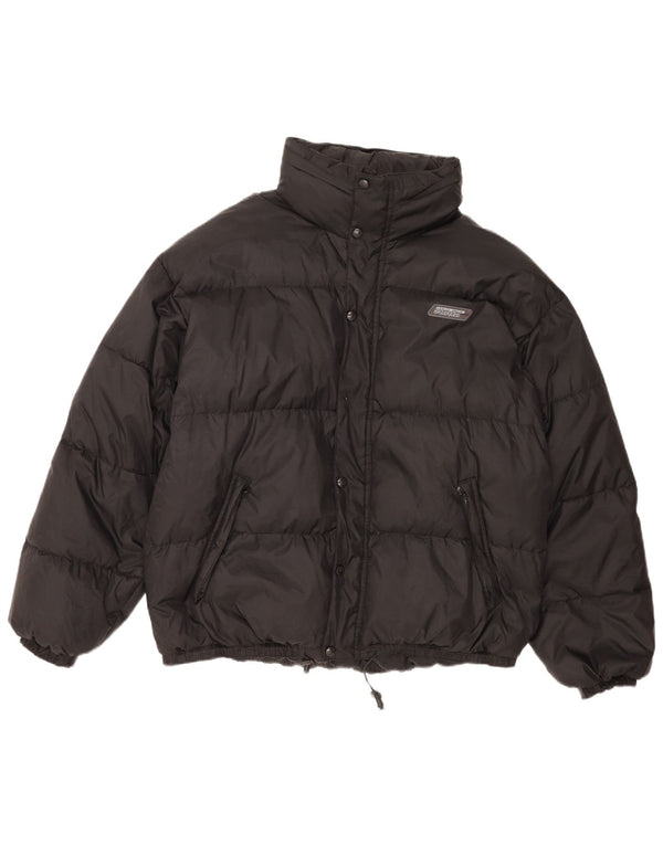 Jachetă căptușită cu glugă pentru bărbați Lotto UK 42/44 XL Nylon negru