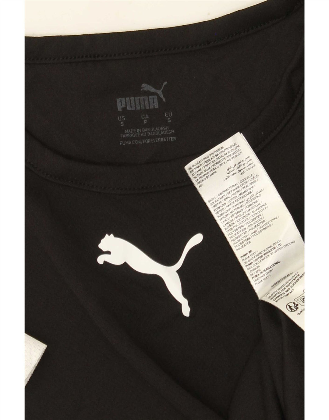 Tricou pentru bărbați Puma Top mic, negru, poliester color bloc
