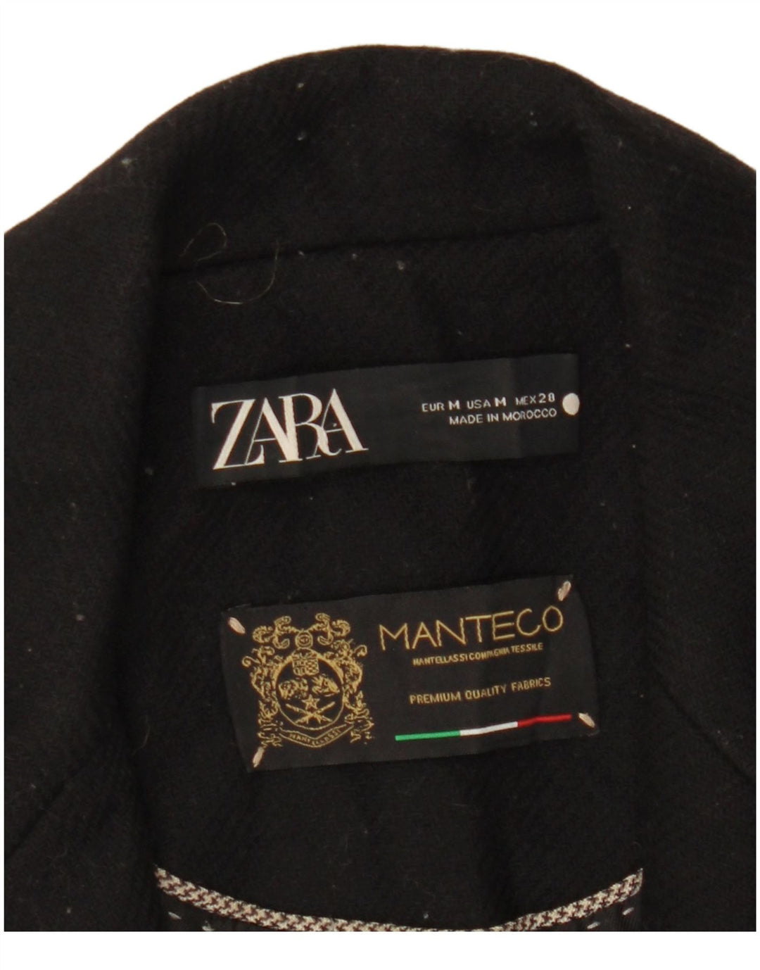 Pardesiu Manteco pentru femei Zara UK 12 Medium Negru