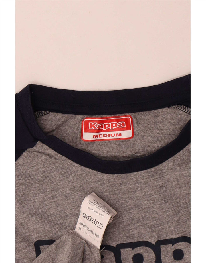 Tricou grafic pentru bărbați Kappa Top, gri mediu, bumbac color bloc