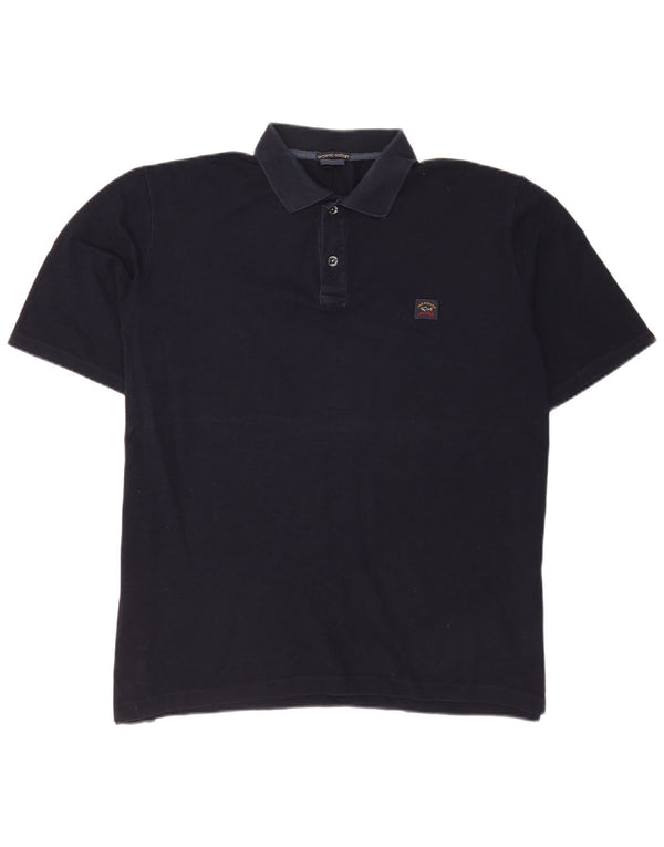 Cămașă polo Paul & Shark pentru bărbați, 2XL, bumbac bleumarin