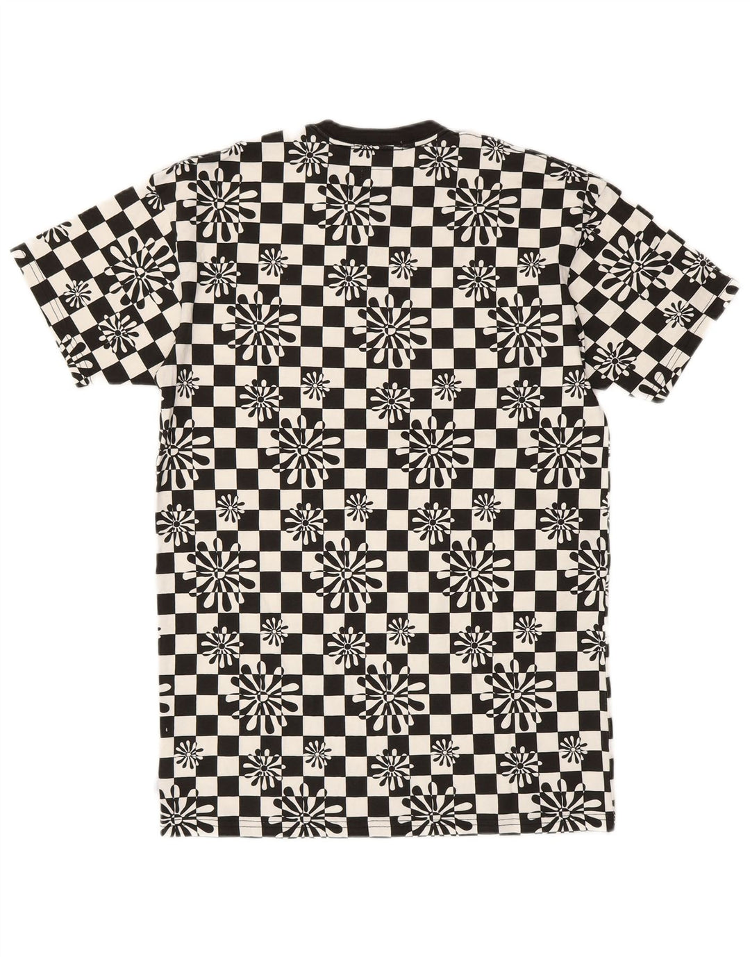 Rochie tricou supradimensionată pentru femei VANS UK 2 2XS Bumbac geometric negru
