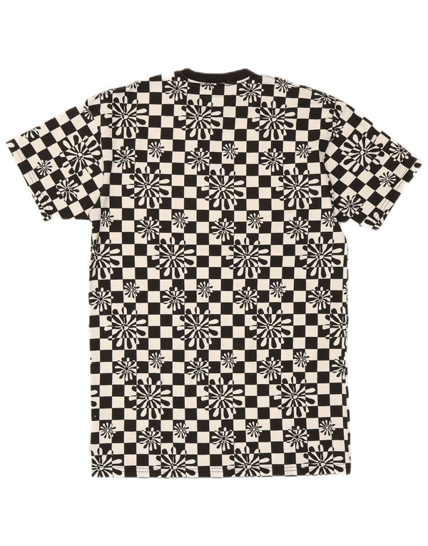 Rochie tricou supradimensionată pentru femei VANS UK 2 2XS Bumbac geometric negru