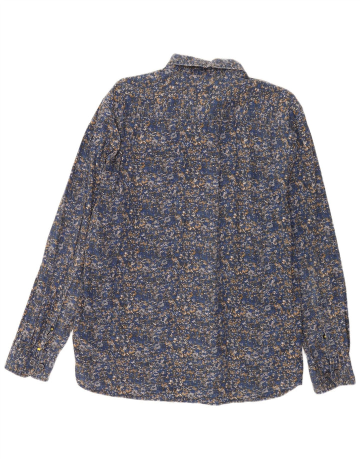 Cămașă Camel Active pentru bărbați, mare, albastru, bumbac floral