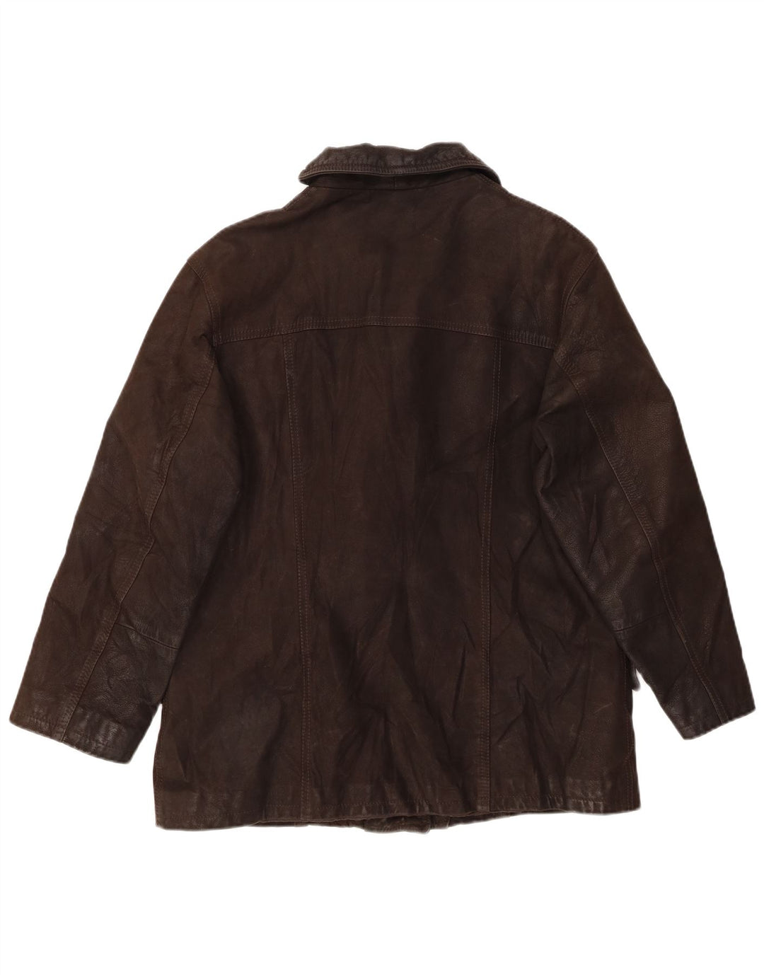 Jachetă de piele pentru femei RELISH IT 46 din piele maro mare