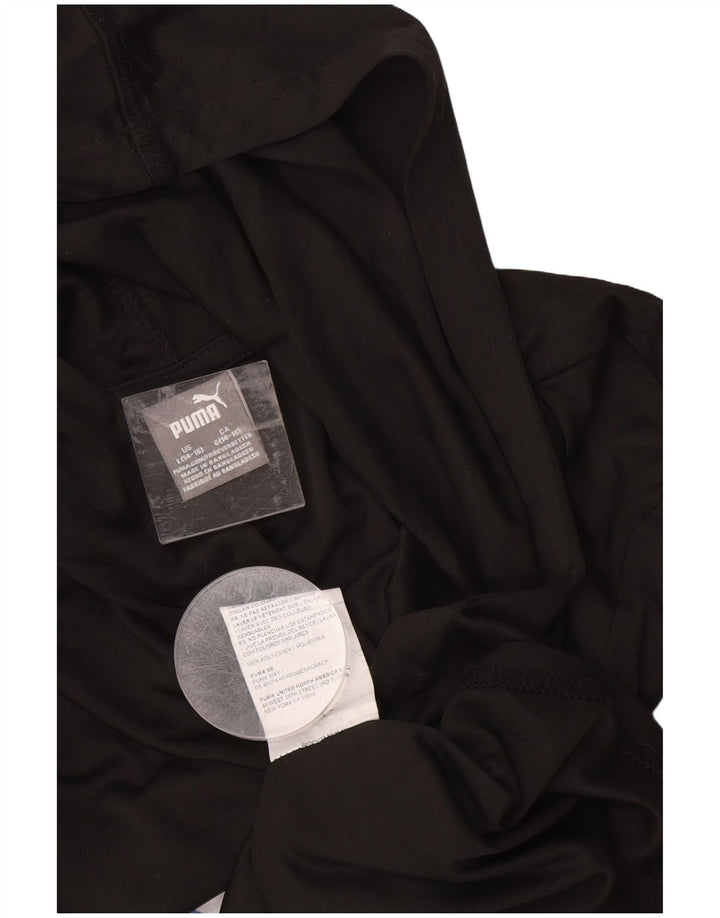 PUMA Boys Hooded Graphic Top Manecă lungă 14-15 ani Poliester negru mare