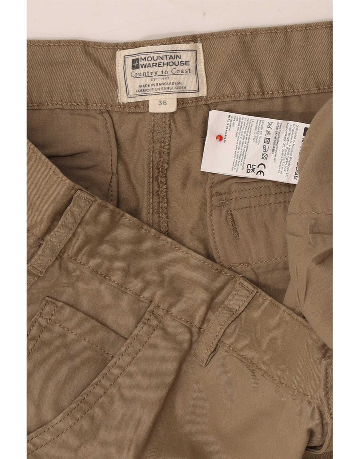 Pantaloni scurți cargo pentru bărbați Mountain Warehouse W36, bumbac mare, bej