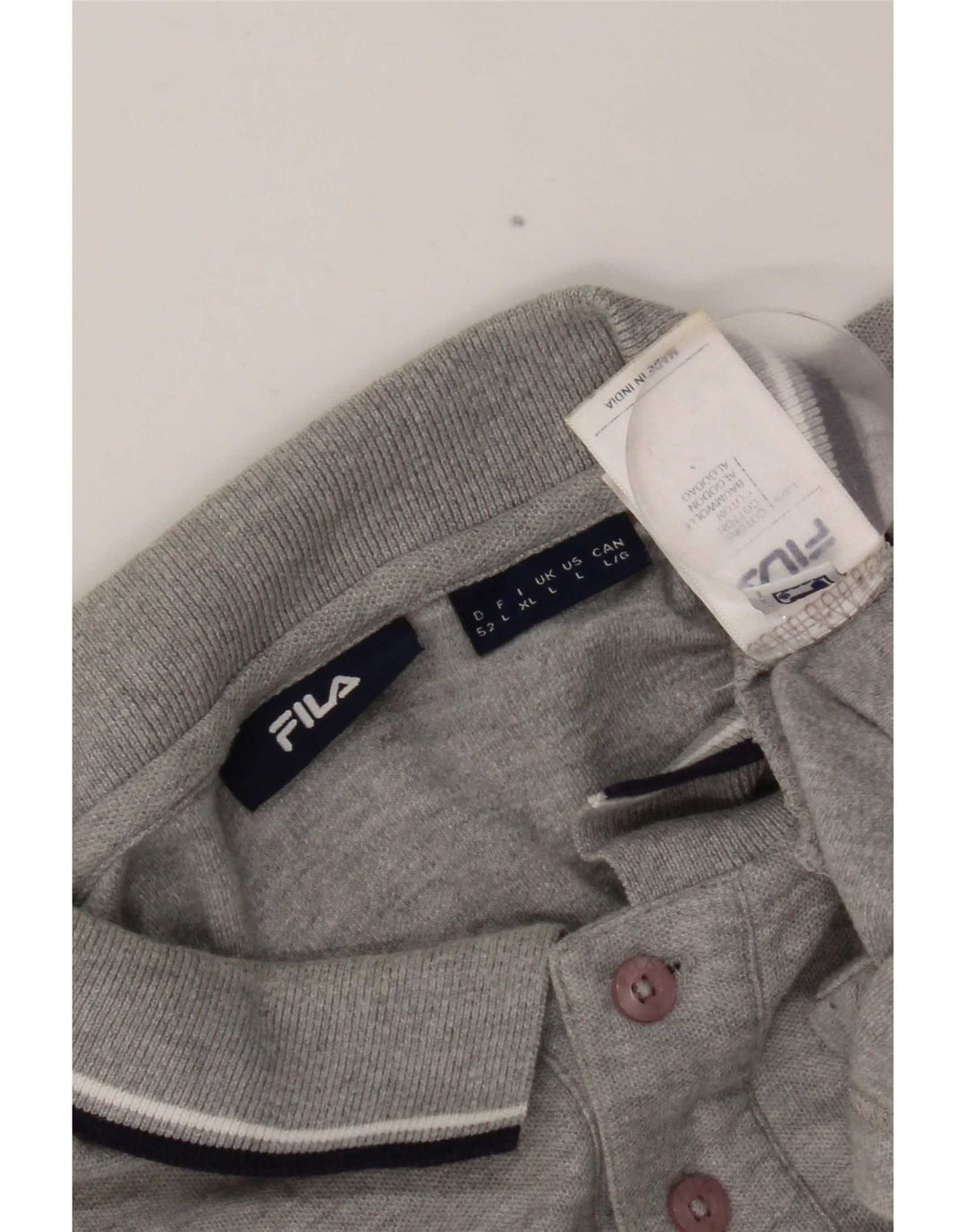 Tricou polo Fila pentru bărbați, mare, gri bumbac