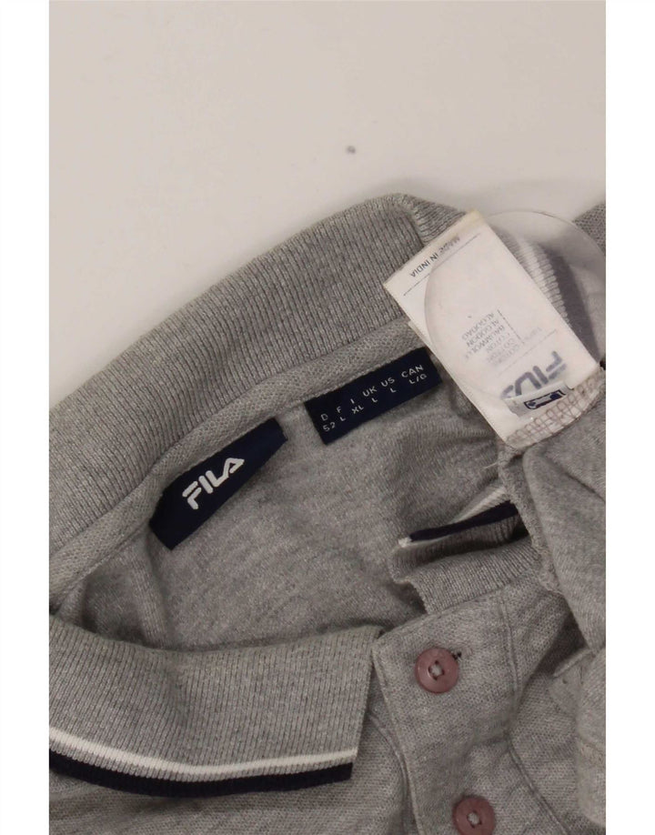 Tricou polo Fila pentru bărbați, mare, gri bumbac