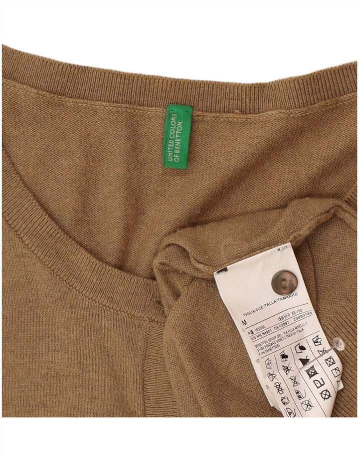 Pulover cardigan pentru femei Benetton UK 12 Maro mediu Poliamidă