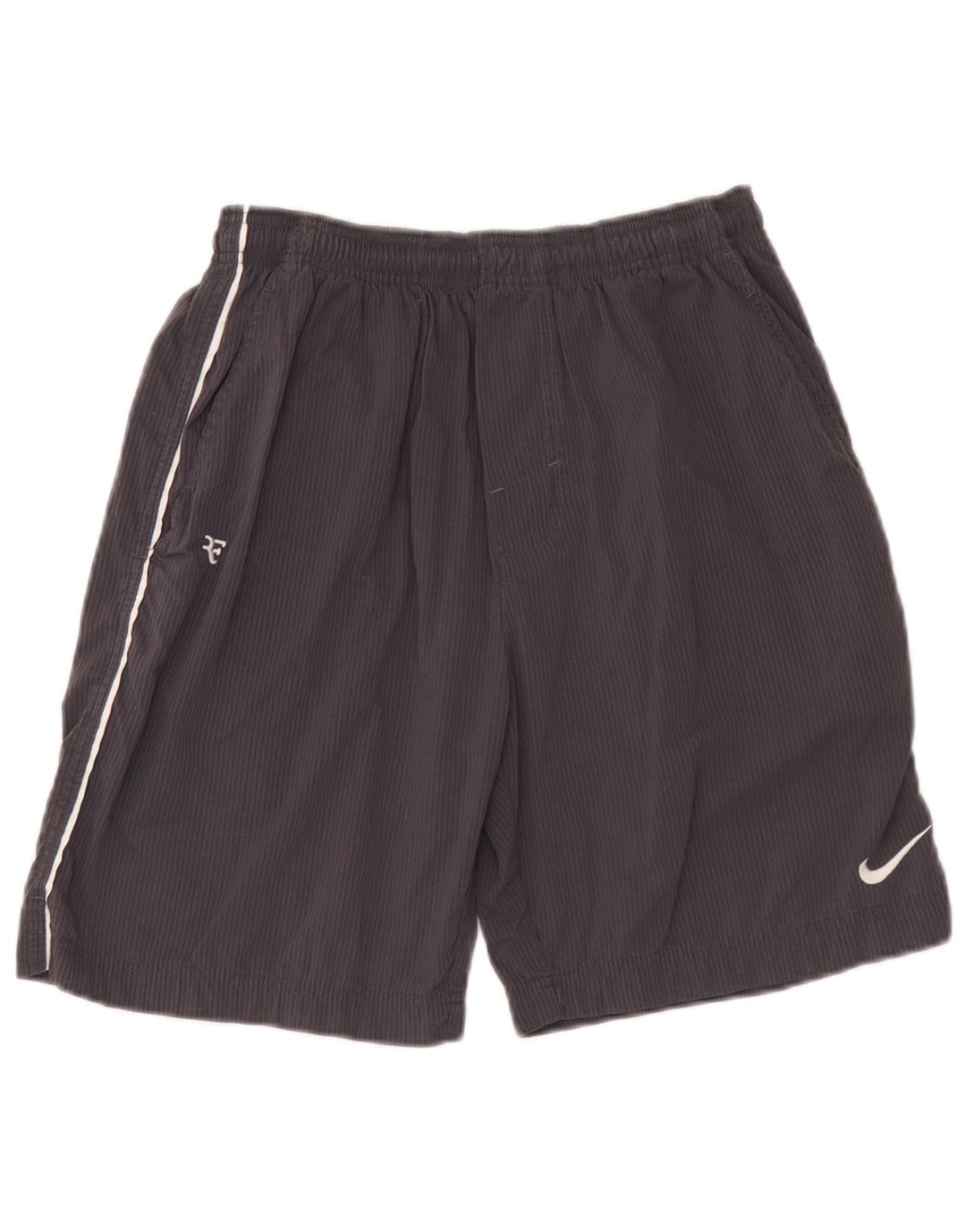 Pantaloni scurți sport Nike pentru bărbați, gri mici, cu dungi