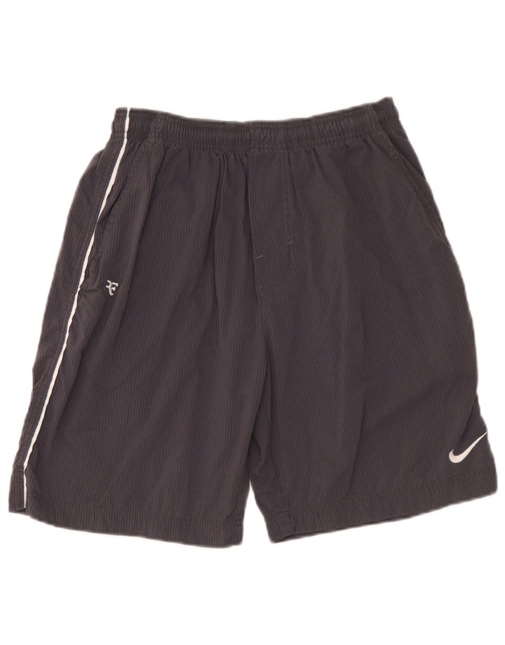 Pantaloni scurți sport Nike pentru bărbați, gri mici, cu dungi