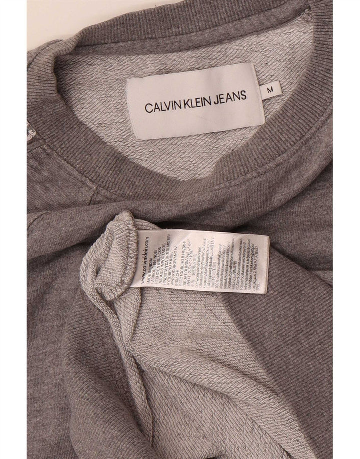 Hanorac grafic pentru bărbați Calvin Klein Jeans Jumper Bumbac Gri mediu
