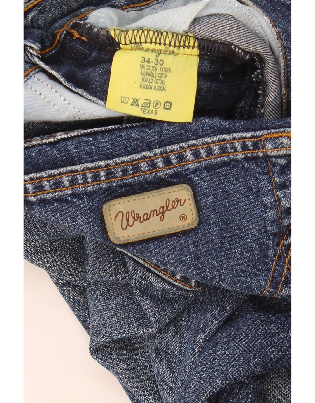 Blugi drepti pentru bărbați Wrangler W34 L30 Bumbac albastru