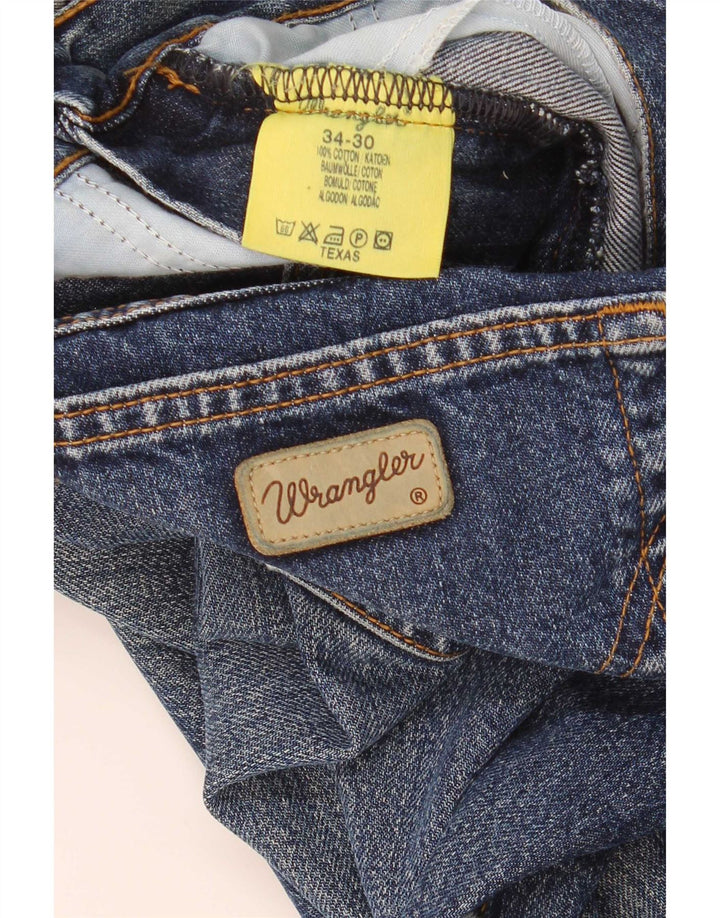 Blugi drepti pentru bărbați Wrangler W34 L30 Bumbac albastru