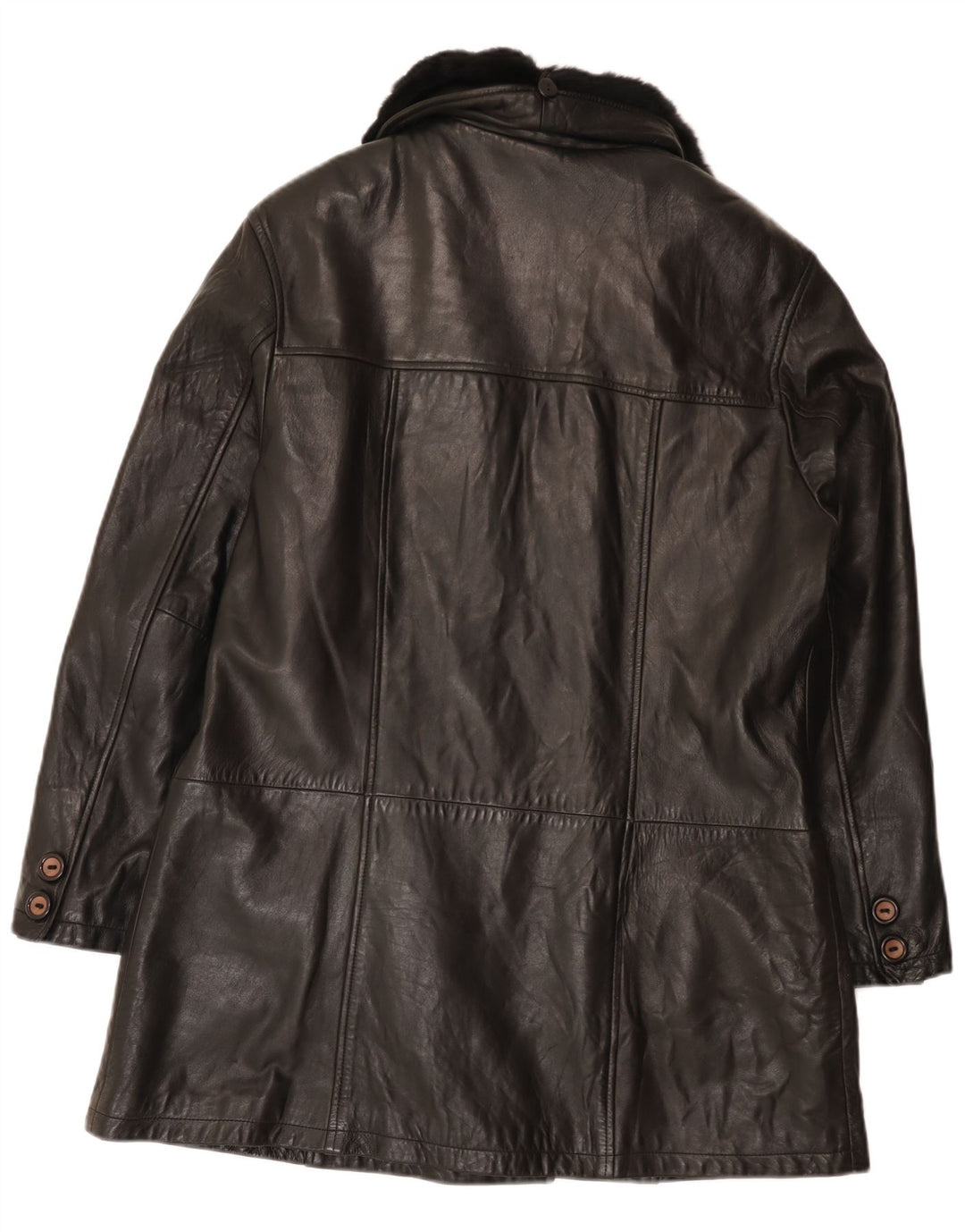 Palton din piele pentru femei Zaffers IT 42 Medium Negru