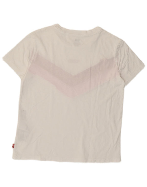 Tricou grafic Levi's Crop Loose Fit Top UK 6 XS Alb Colorblock