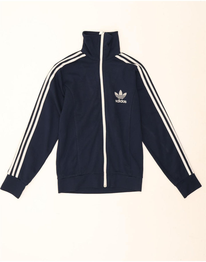 Jachetă de trening pentru bărbați Adidas XS, bumbac, albastru bleumarin