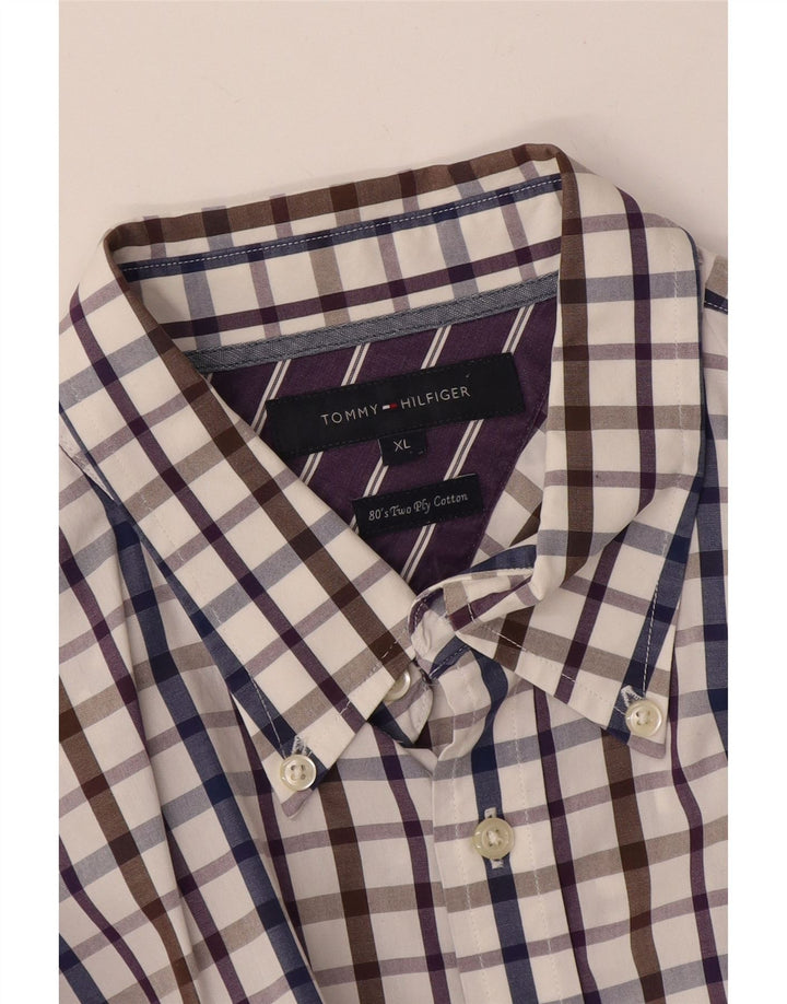 Cămașă pentru bărbați Tommy Hilfiger XL, bumbac cu carouri multicolore
