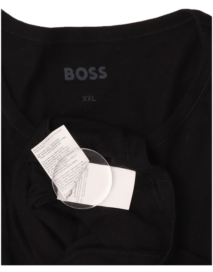 Tricou pentru bărbați Hugo Boss Top 2XL bumbac negru