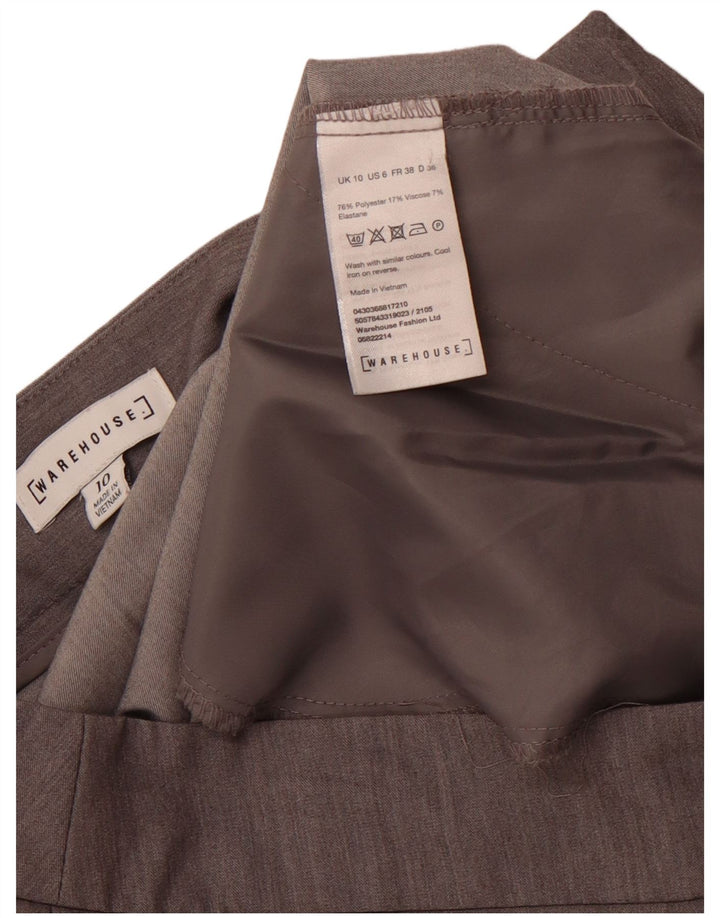 WAREHOUSE Pantaloni de costum subțire cu talie înaltă pentru femei UK 10 Small W30 Gri