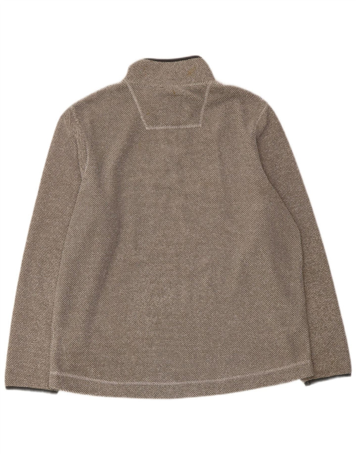 WEIRD FISH Pulover pentru bărbați, cu fermoar și gât, poliester XL, gri