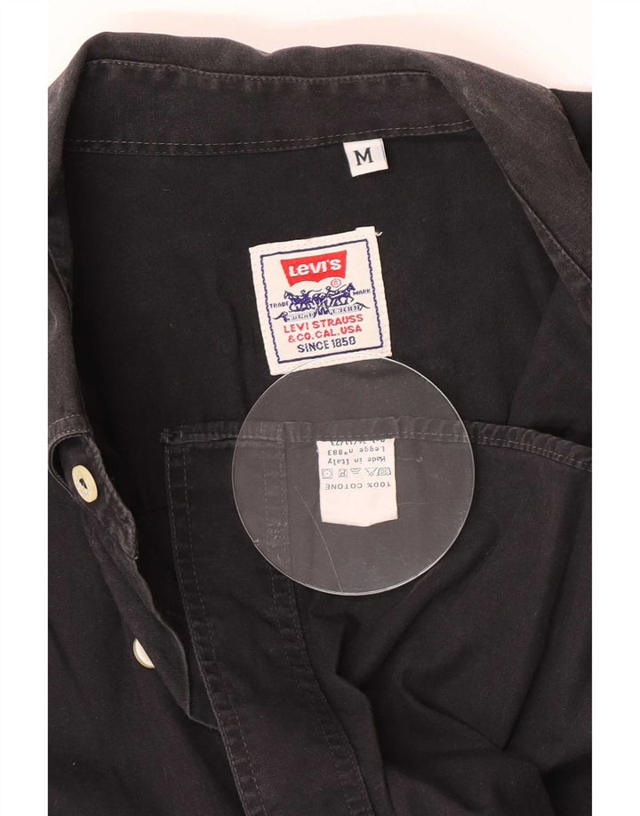 Cămașă Levi's pentru bărbați, bumbac mediu negru