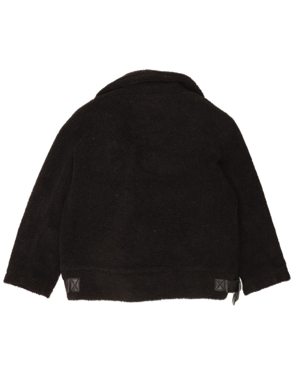 Jachetă din lână supradimensionată pentru femei Topshop UK 14 Poliester mediu negru