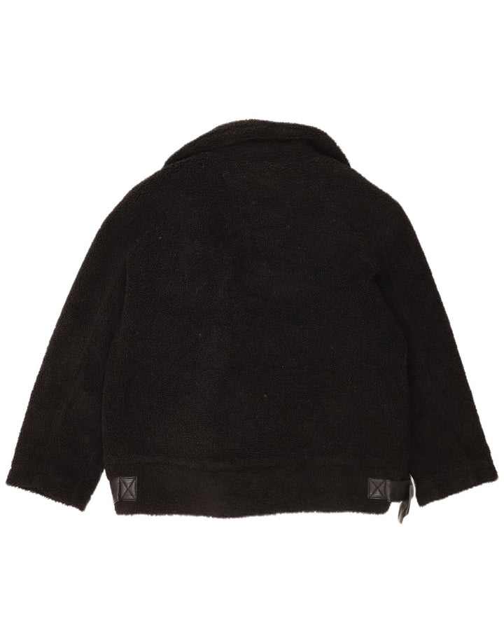 Jachetă din lână supradimensionată pentru femei Topshop UK 14 Poliester mediu negru