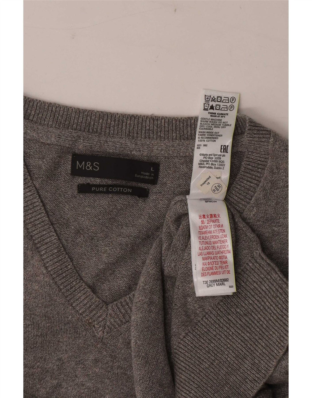 Marks & Spencer Vestă pentru bărbați Tank Top mare, gri bumbac