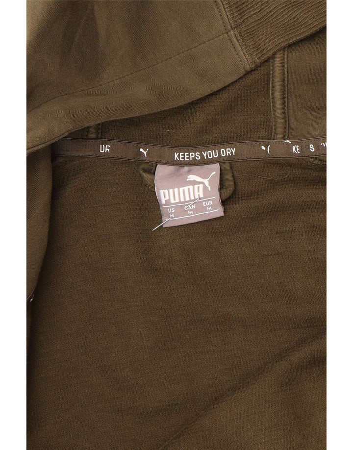 Pulover Puma pentru bărbați, cu fermoar, kaki mediu