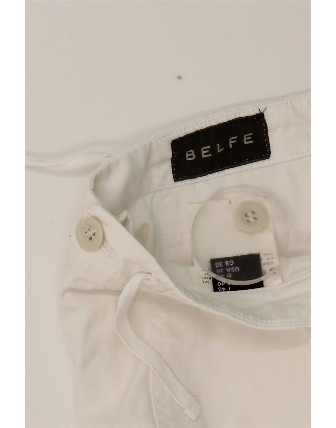 Pantaloni scurți chino pentru bărbați Belfe W30, bumbac alb mediu