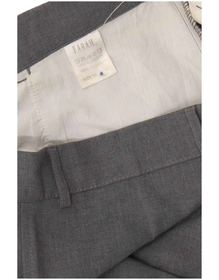 Farah Pantaloni casual drepti pentru bărbați L34 L27 Poliester gri