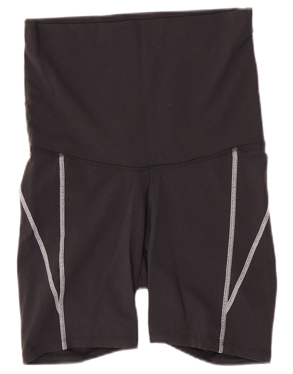 Pantaloni scurți sport Reebok cu talie înaltă pentru femei UK 12/14 Medium Black Poliamidă