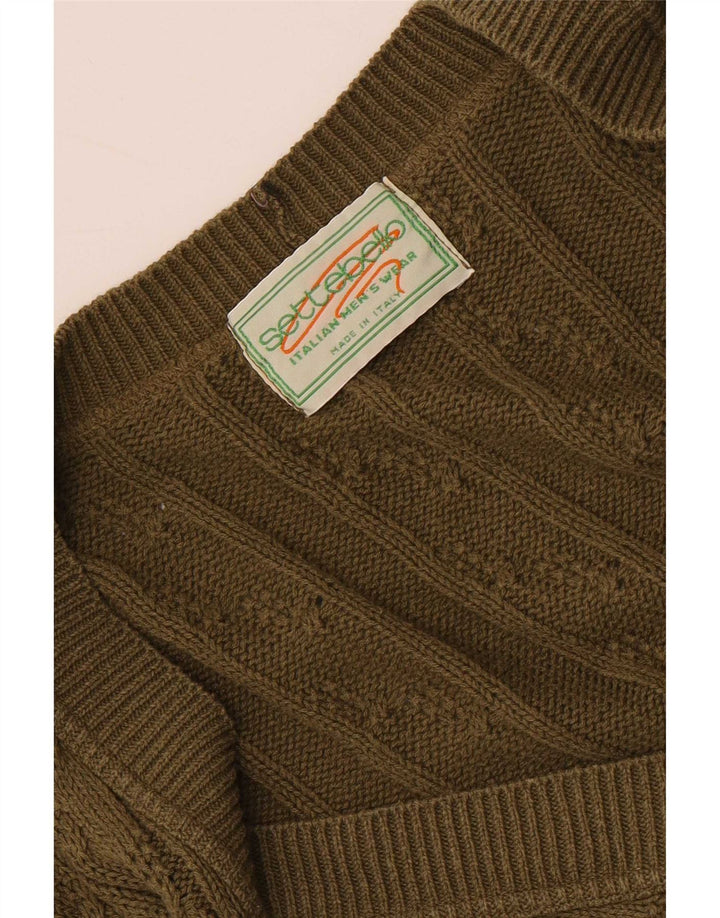 Pulover cardigan Settebello pentru bărbați, kaki mare