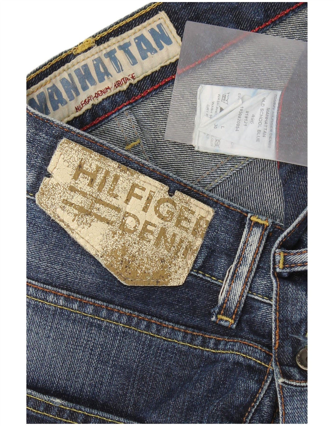 Blugi TOMMY HILFIGER pentru femei Manhattan Bootcut W33 L30 Bumbac albastru