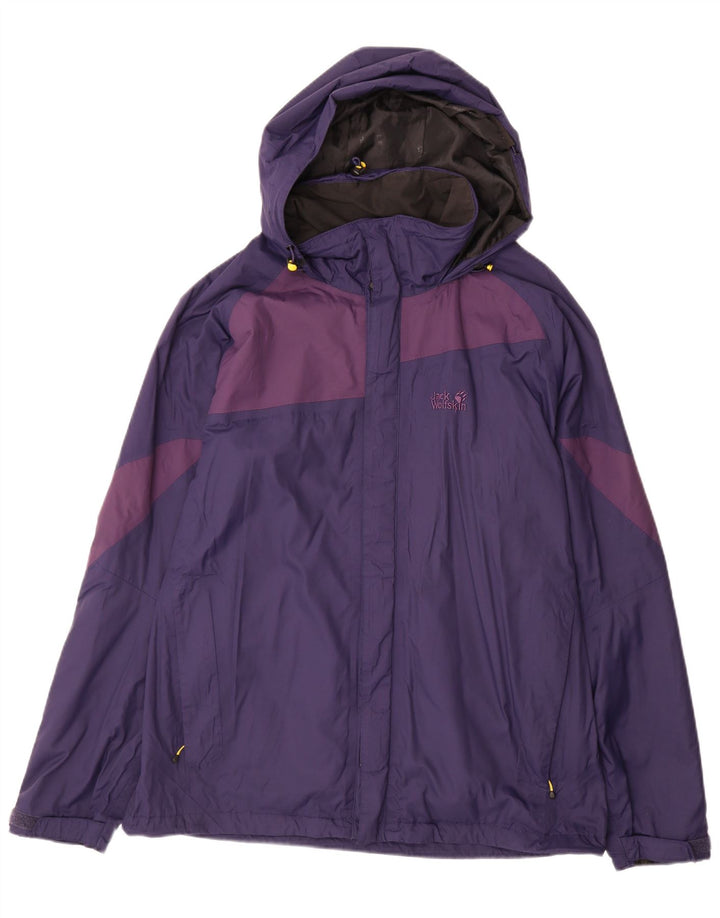 JACK WOLFSKIN Jachetă de ploaie cu glugă pentru bărbați UK 40/42 mare violet
