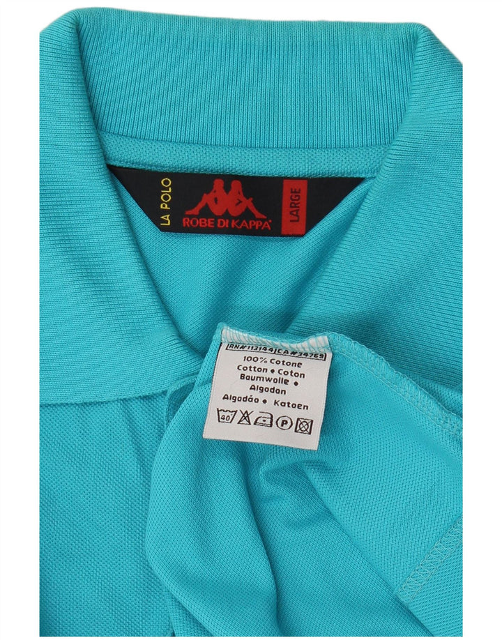 Cămașă polo pentru bărbați KAPPA, mare, albastru, bumbac