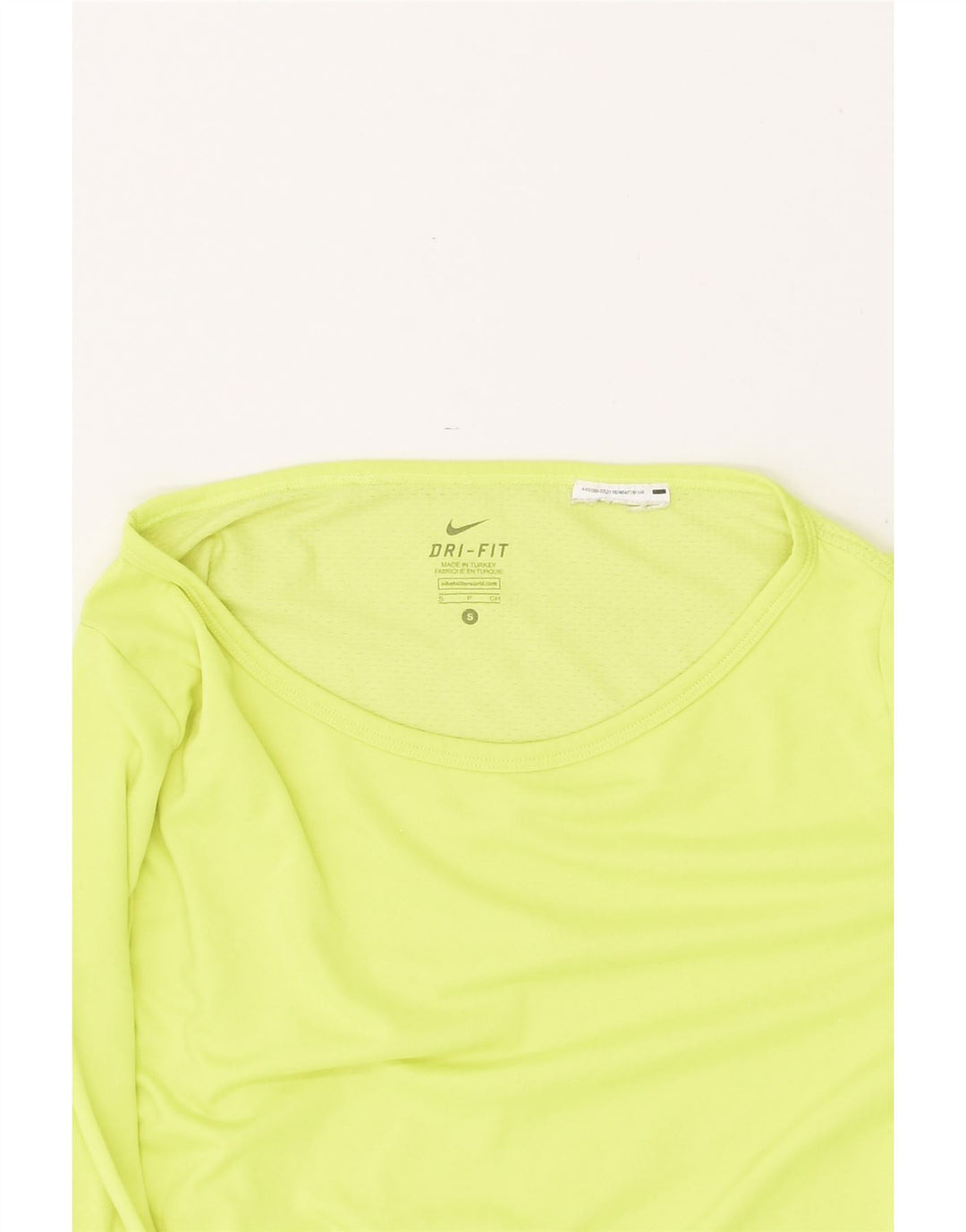 Top cu mânecă lungă pentru femei Dri Fit NIKE UK 10 Poliester verde mic