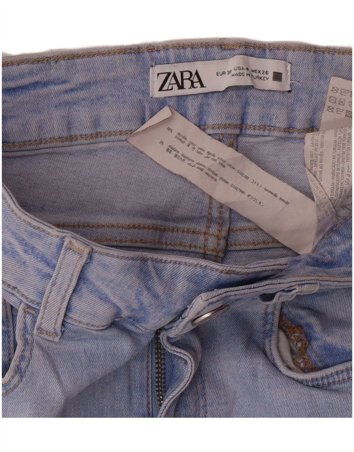 Blugi skinny dama Zara EU 36 XS W26 L27 Albastru Bumbac Modern