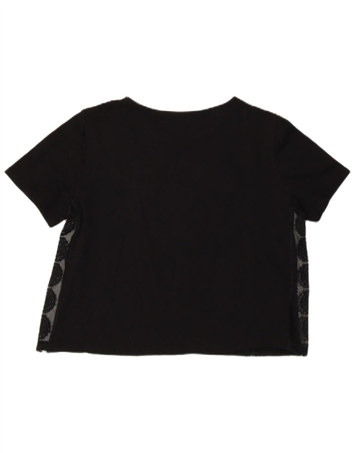 Crop Top pentru femei Zara UK 12 Medium Negru Geometric
