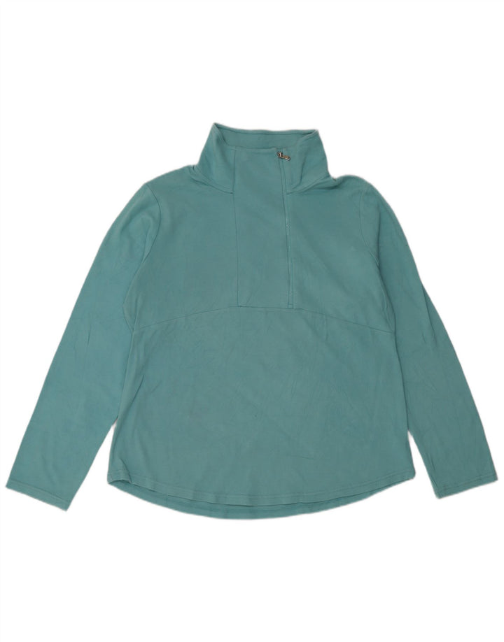 Top de trening CHAPS pentru femei, cu fermoar și gât, din bumbac albastru UK 18 XL