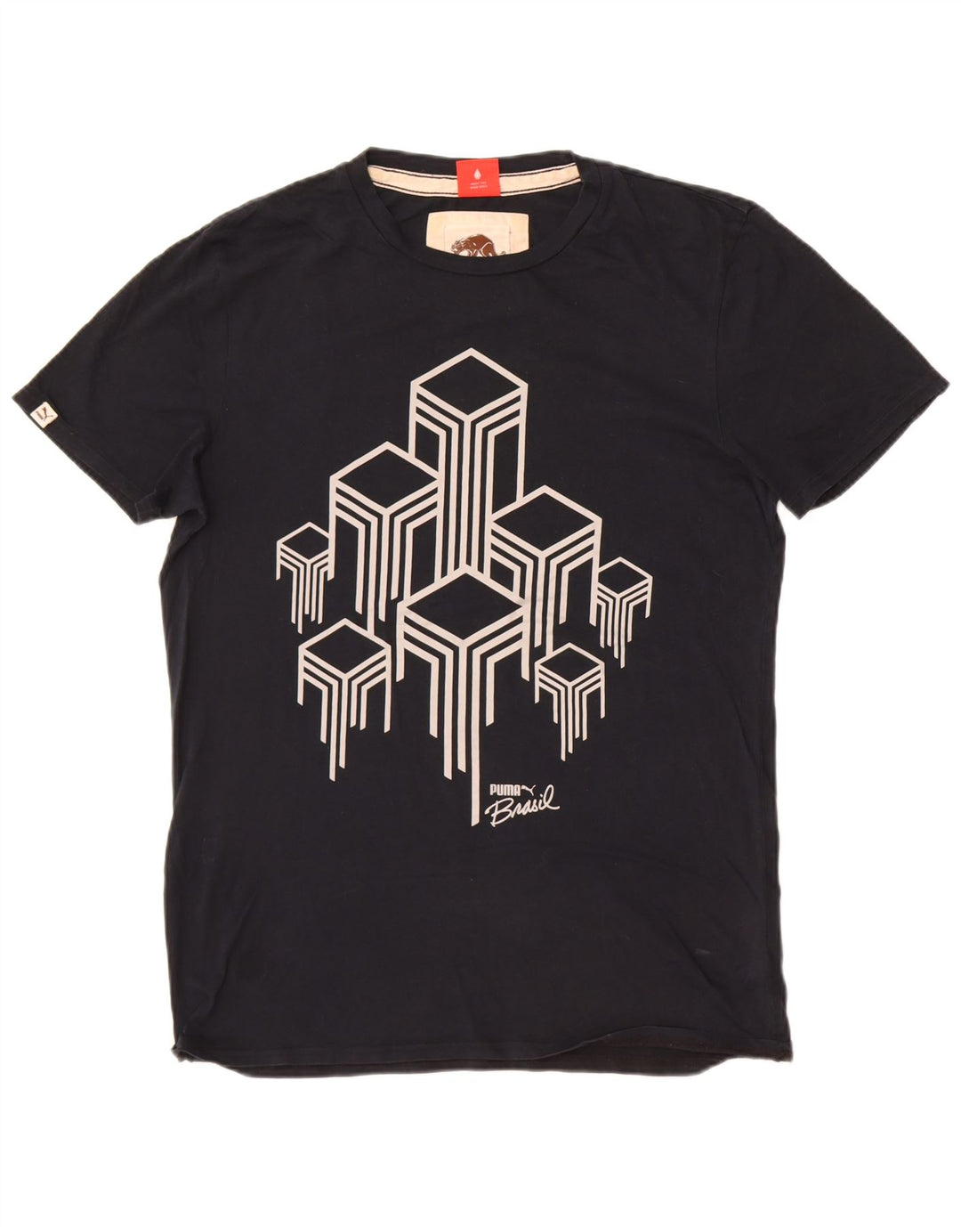 Tricou grafic Puma pentru bărbați Top mediu negru bumbac