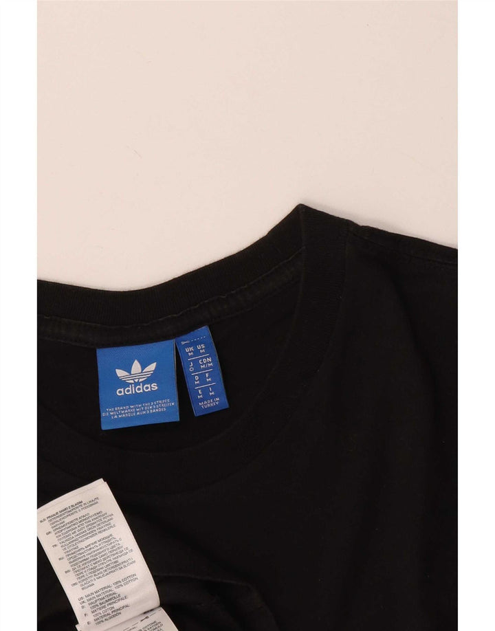 Tricou grafic Adidas pentru bărbați Top mediu negru bumbac