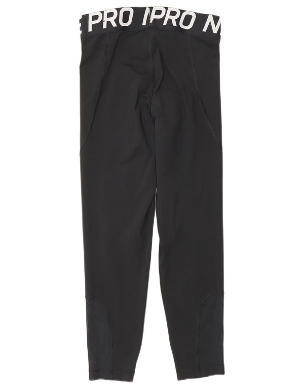 Nike Womens Graphic Leggings Small Black Polyester Sports