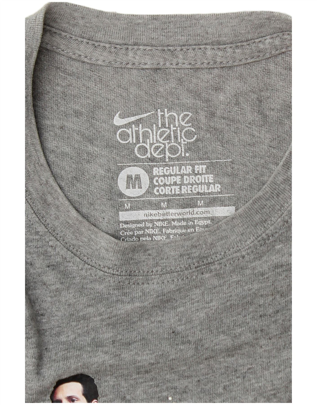 Tricou grafic NIKE pentru bărbați, cu croială obișnuită, top, gri mediu