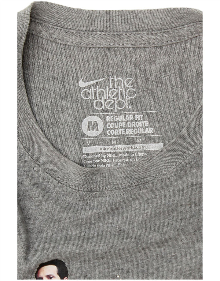 Tricou grafic NIKE pentru bărbați, cu croială obișnuită, top, gri mediu