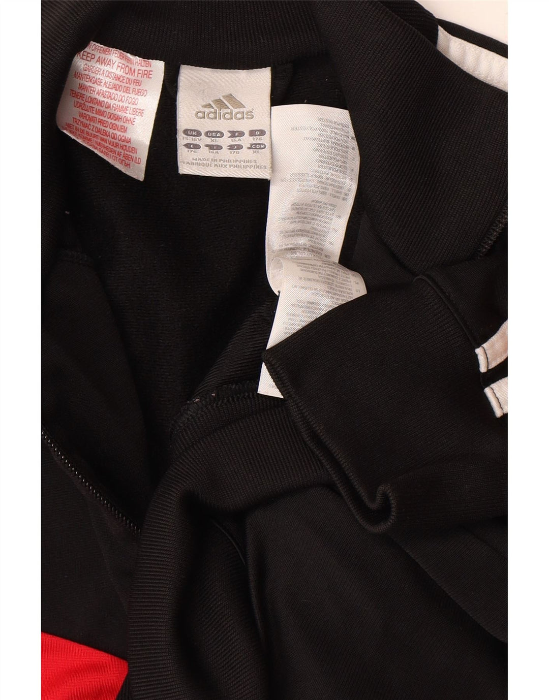 Jachetă de trening pentru băieți Adidas 15-16 ani, negru, poliester